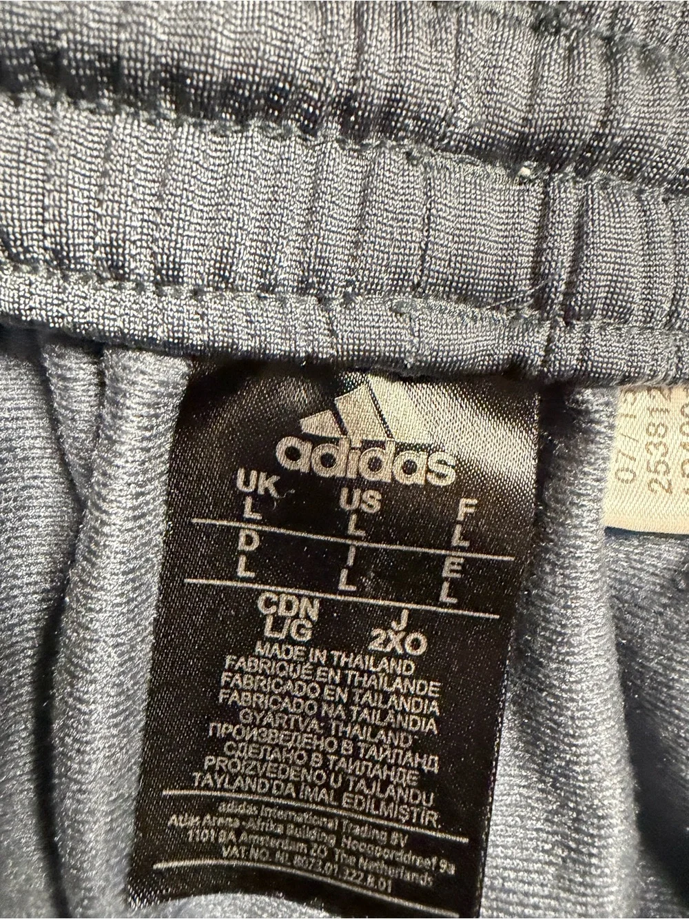 Adidas Gray Striped Sweatpants